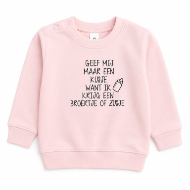 Roze, Sweater, Trui, word, grote, zus, zwart, tekst, kusje, broertje, zusje